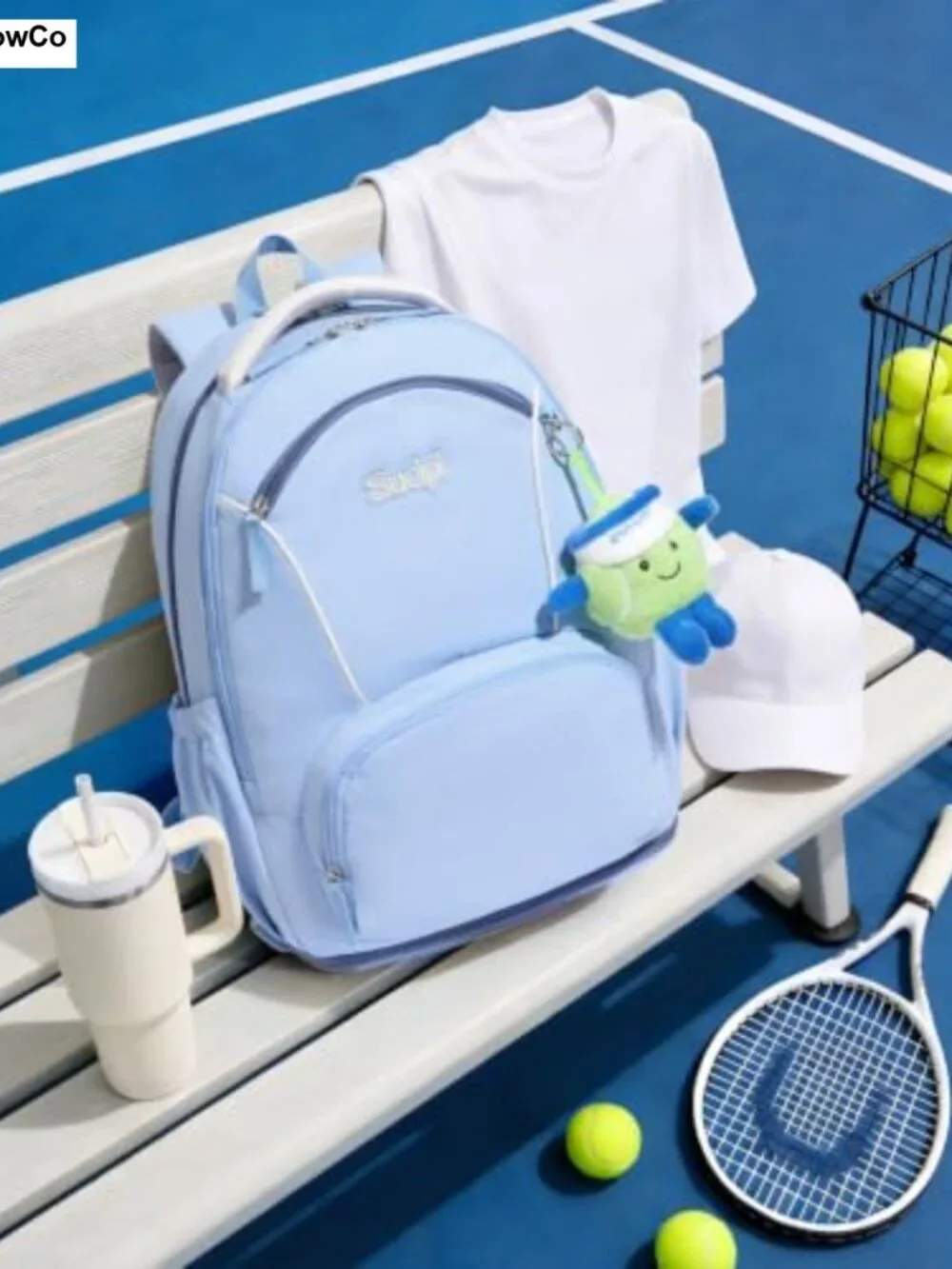 Quilted Tennis Backpack for Women with Shoe Compartment, Large Capacity Sports